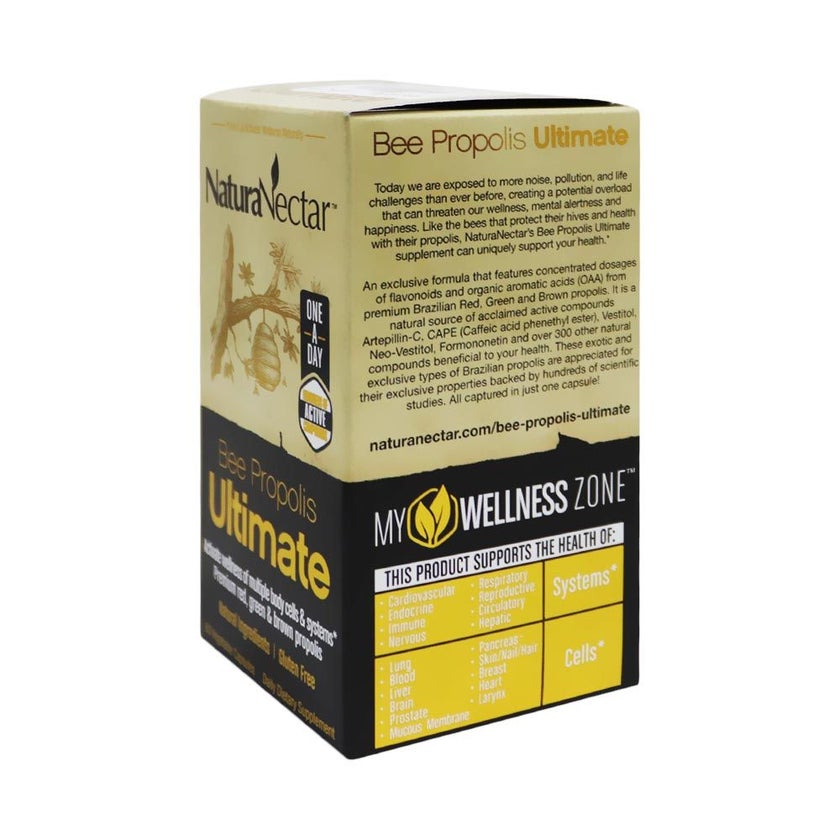 NaturaNectar Bee Propolis Ultimate Vegetable Capsules, Pack of 60's