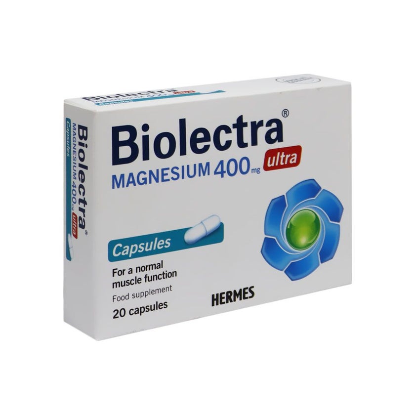 Hermes Bioelectra Ultra Magnesium 400mg Capsules, Pack of 20's