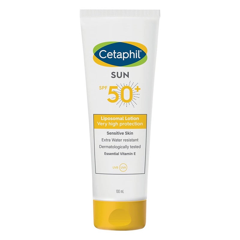Cetaphil Sun Liposomal Lotion SPF 50+ Moisturizing Sunscreen For Face & Body With Sensitive Skin, Unscented 100ml
