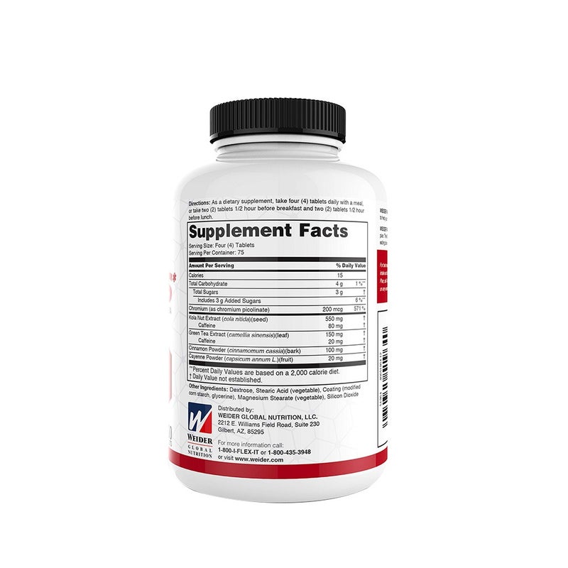 Weider Fat Burners Weight Loss Tablets 120's