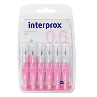 Dentaid Interprox Interdental Nano Toothbrushes 0.6mm - Pink, Pack of 6’s