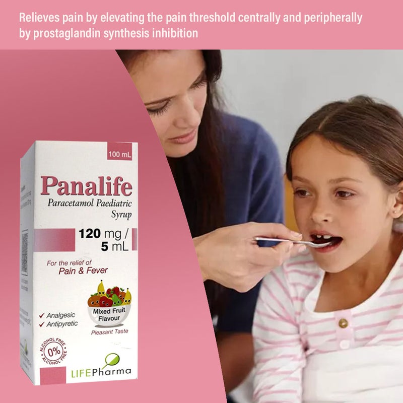 Panalife 120 mg/5 mL Paediatric Syrup 100 mL