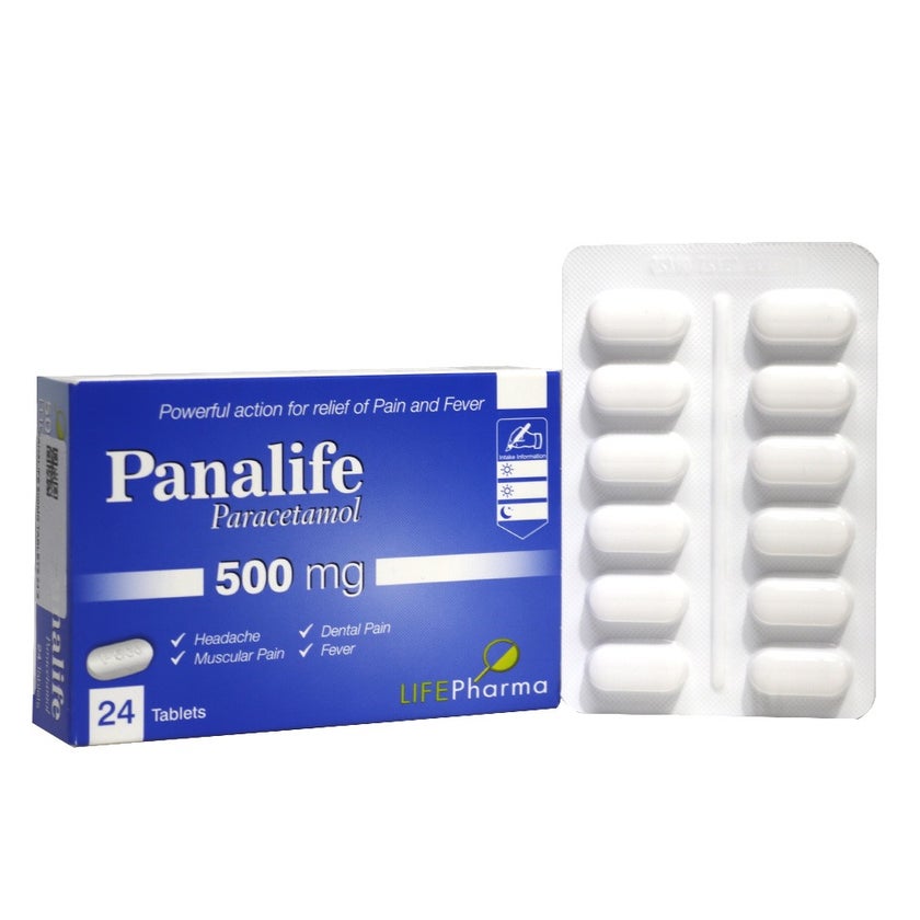 Panalife 500mg Paracetamol Tablets, Pack of 24's