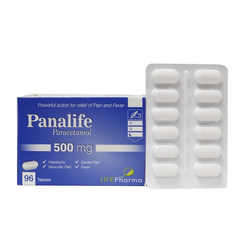 Panalife 500 mg Paracetamol Tablets 96's