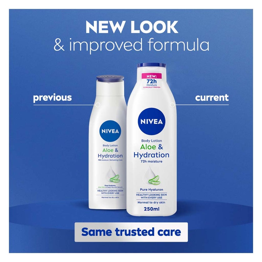 Nivea Aloe & Hydration 72H Moisture Body Lotion For Normal To Dry Skin 250ml
