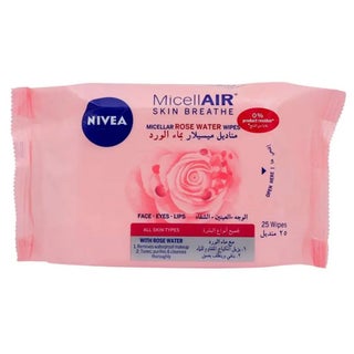 Nivea MicellAIR Skin Breathe Micellar Rose Water Wipes 25's