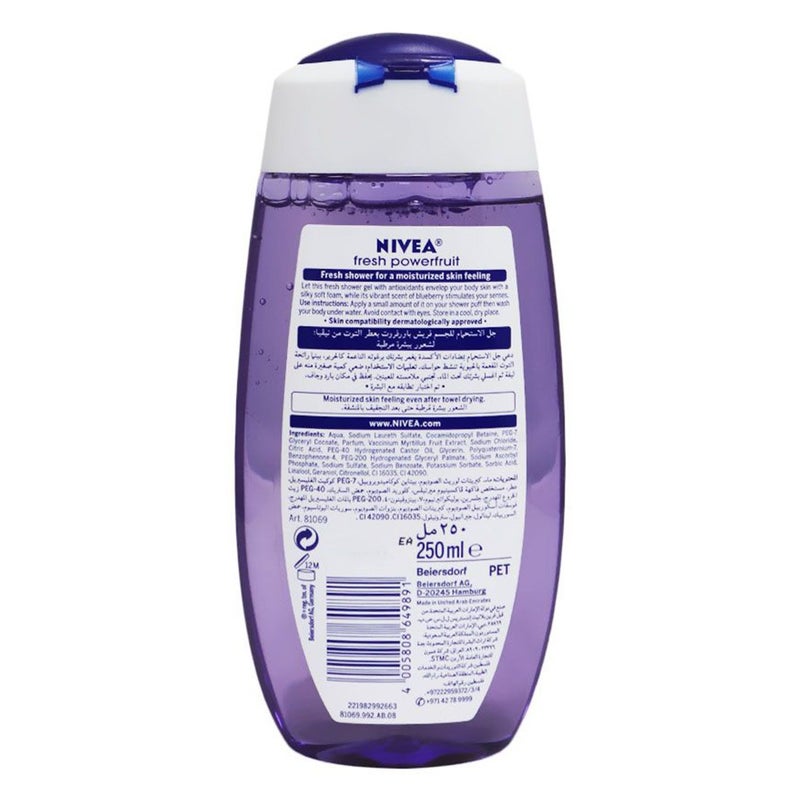 Nivea Fresh Powerfruit Shower Gel 250 mL