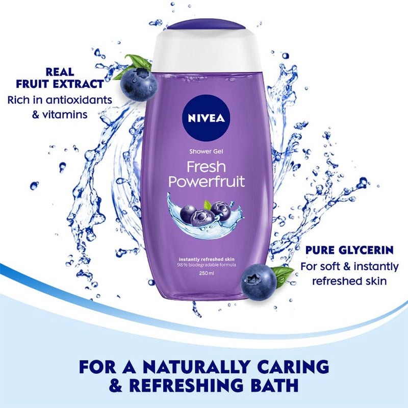 Nivea Fresh Powerfruit Shower Gel 250 mL