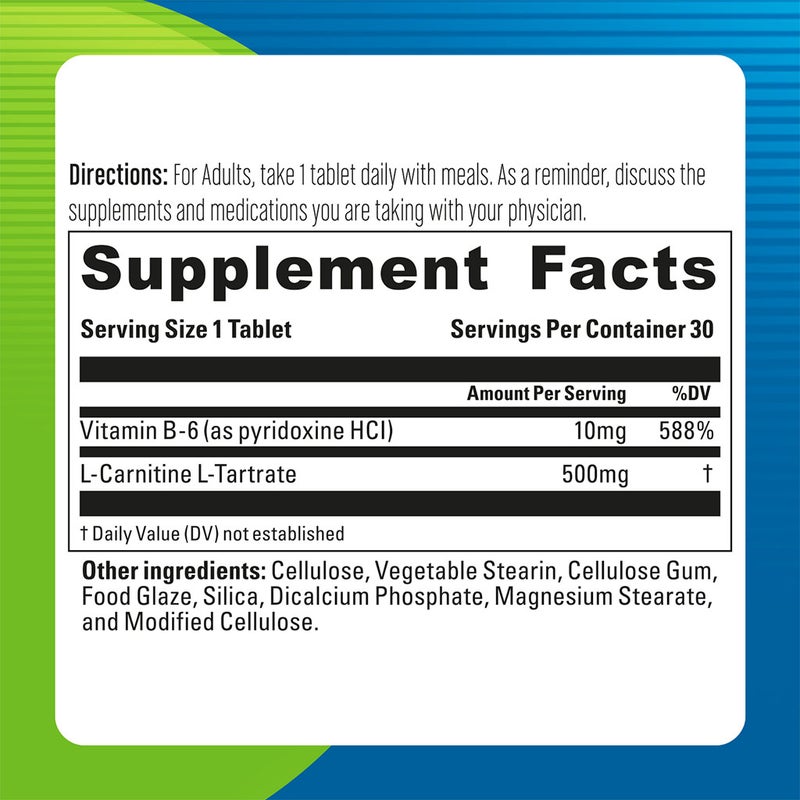 Blueberry Naturals L-Carnitine 500 mg Tablet 30's