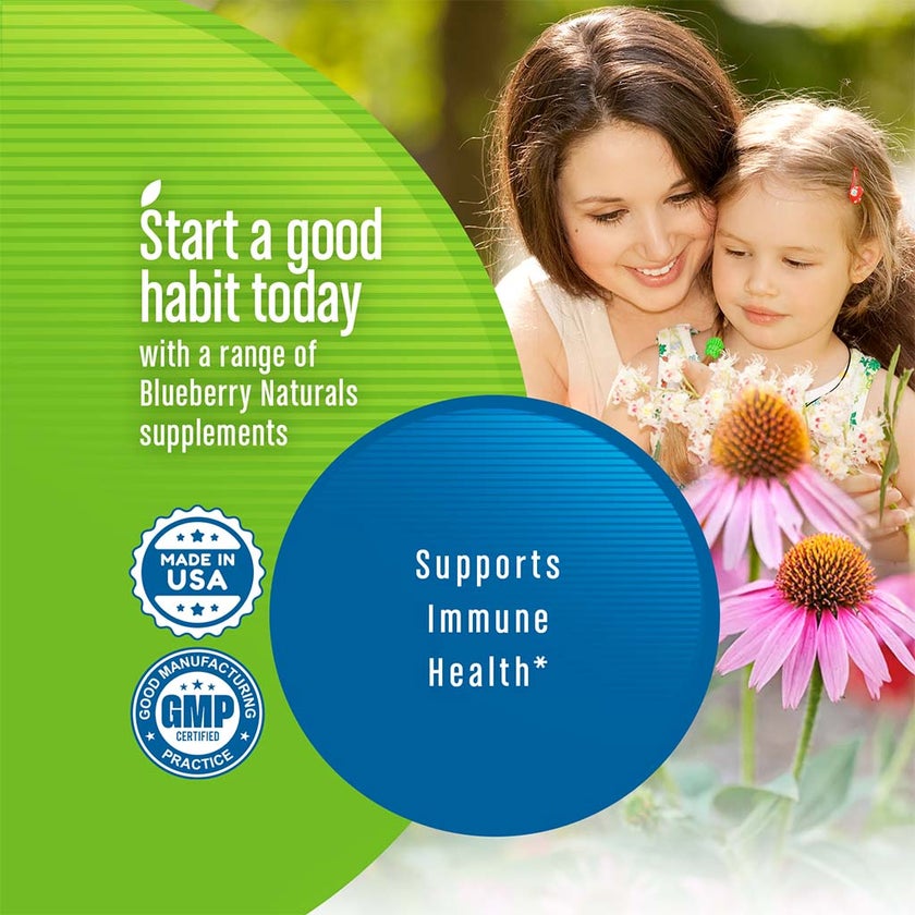 Blueberry Naturals Echinacea 400mg Capsules For Immune Support, Pack of 100’s