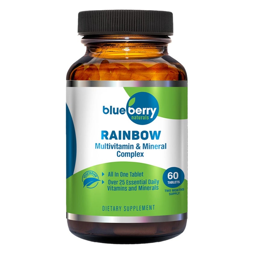 Blueberry Naturals Rainbow Adult Multivitamins & Minerals Supplement Tablets, Pack of 60's