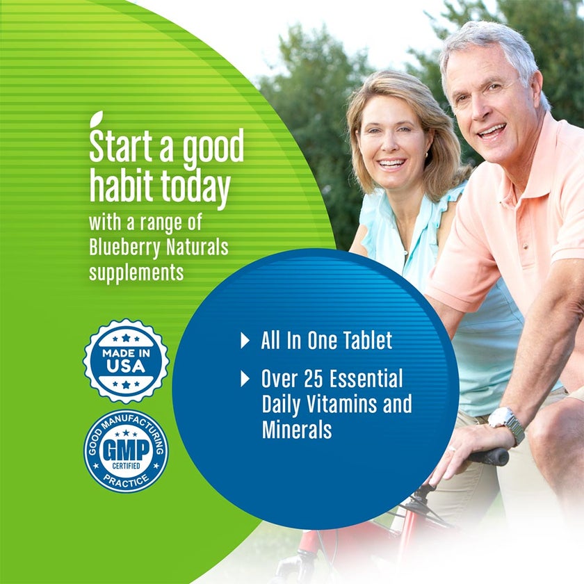 Blueberry Naturals Rainbow Adult Multivitamins & Minerals Supplement Tablets, Pack of 30's