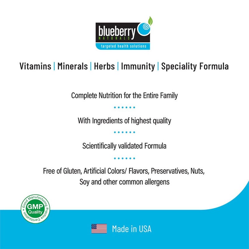 Blueberry Naturals One Daily Men's Multivitamins & Minerals Tablets, Pack of 60's 