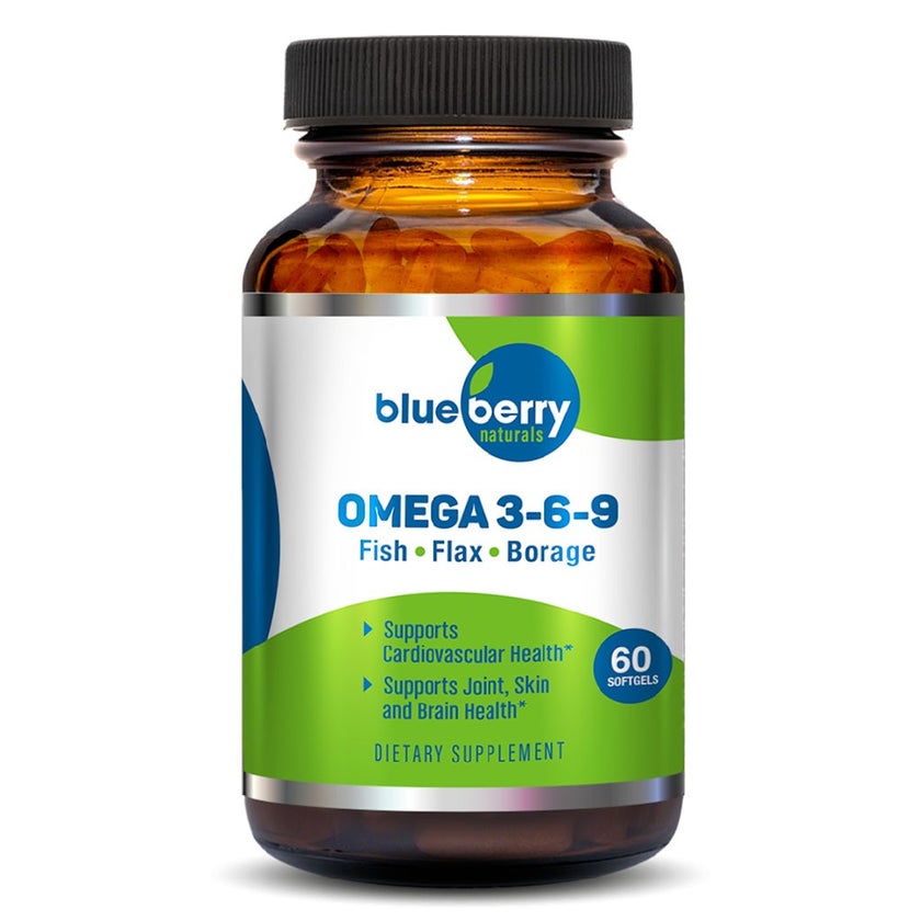 Blueberry Naturals Omega 3-6-9 Softgels, Pack of 60's myAster