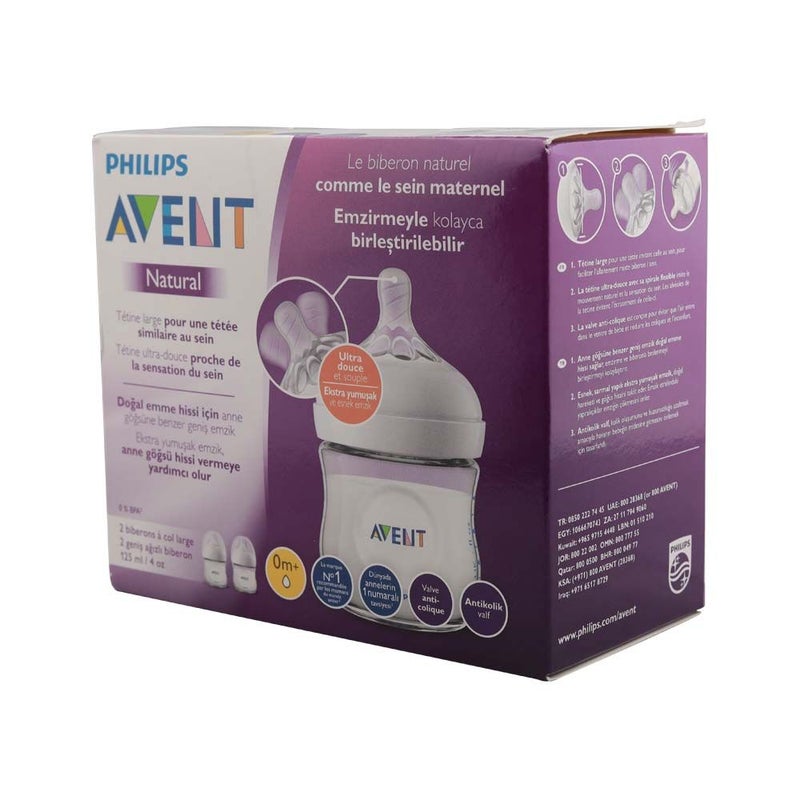 Philips Avent Natural 2.0 Bottle 125 mL 2's SCF030/27