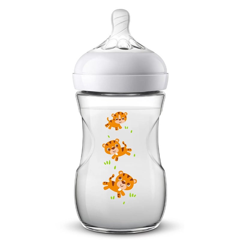 Philips Avent Natural 2.0 Baby Feeding Bottle Tiger 260ml Pack of 1's - SCF070/20