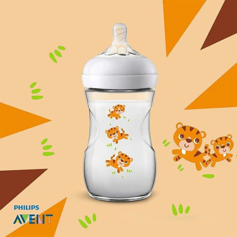 Philips Avent Natural 2.0 Baby Feeding Bottle Tiger 260ml Pack of 1's - SCF070/20