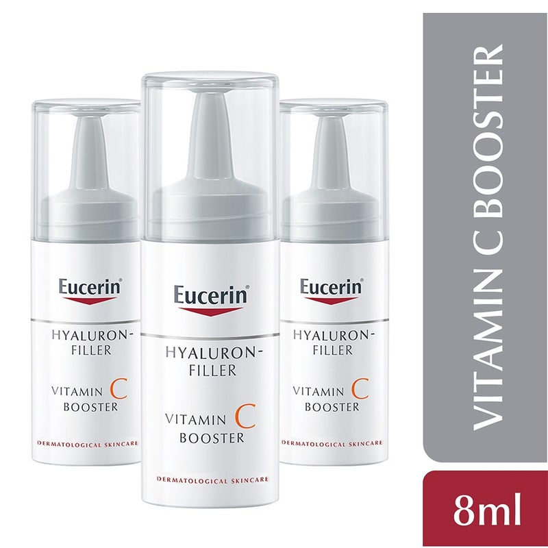 Eucerin Hyaluron-Filler Vitamin C Anti-Aging Booster Serum 8ml, Pack of 3's