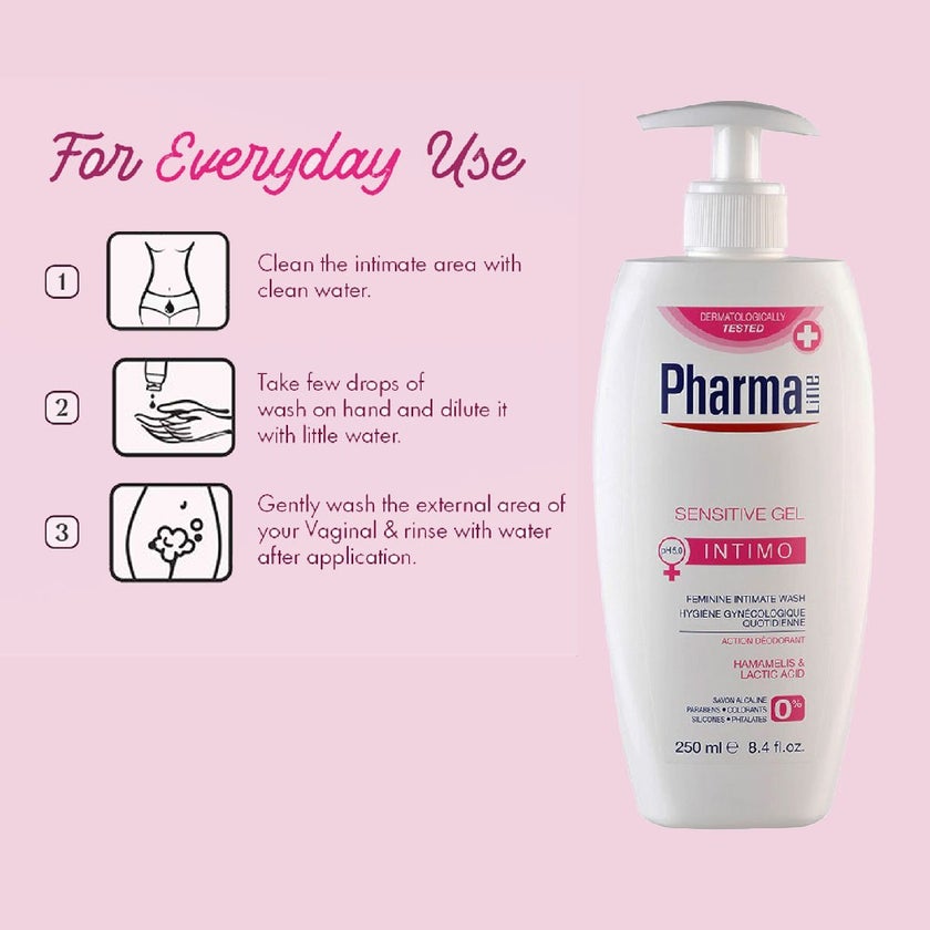 PharmaLine Sensitive Feminine Intimate Wash 250ml