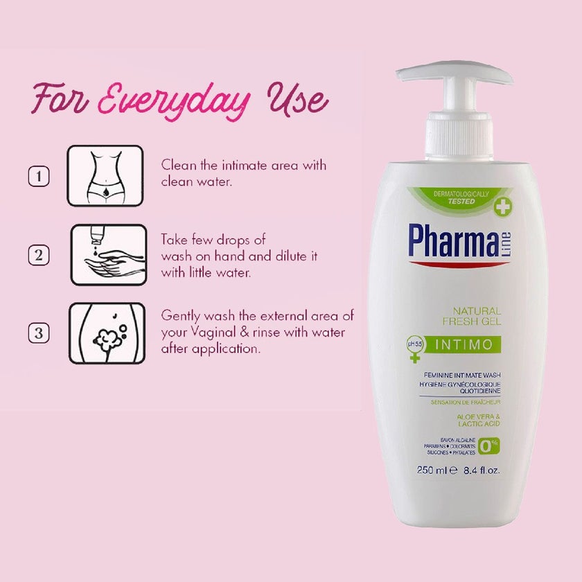 PharmaLine Natural Fresh Feminine Intimate Wash 250ml