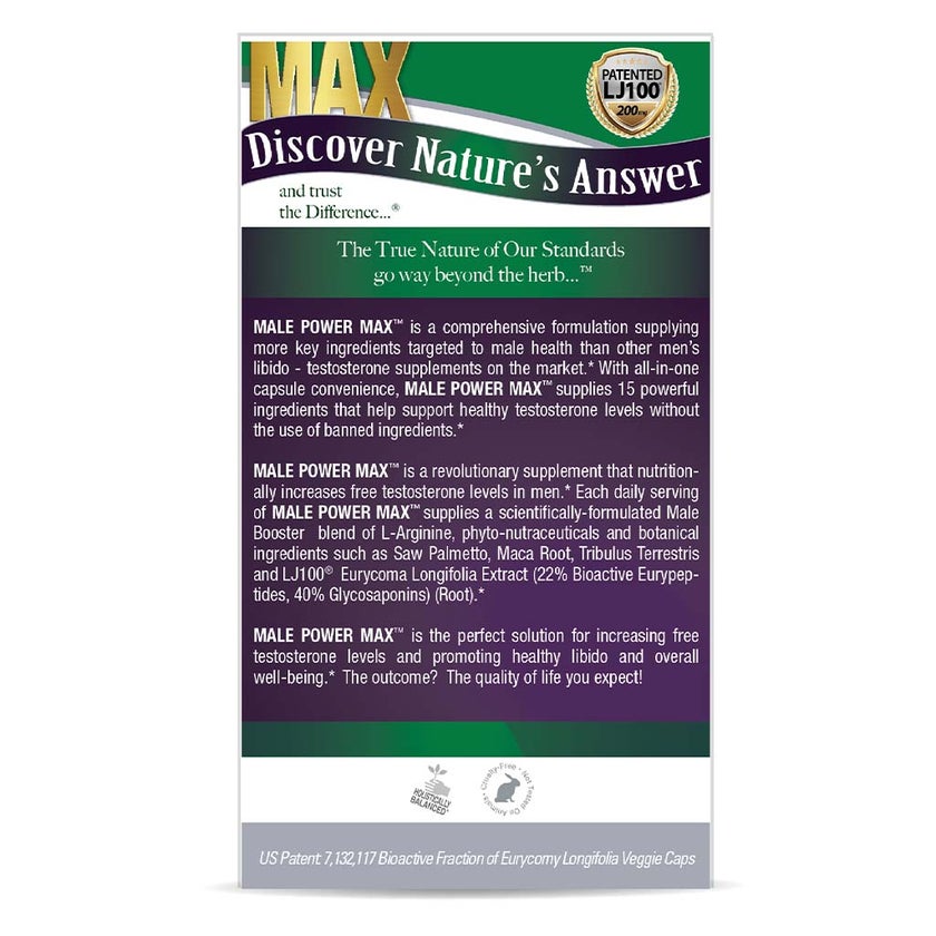 Nature's Answer Power Max Vegetarian Capsules For Stamina, Pack of 120's