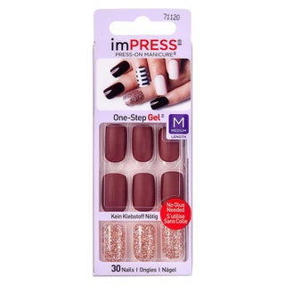 Kiss Broadway Impress Press-On Nails, Forbidden, BIPAM016C, Pack of 30's