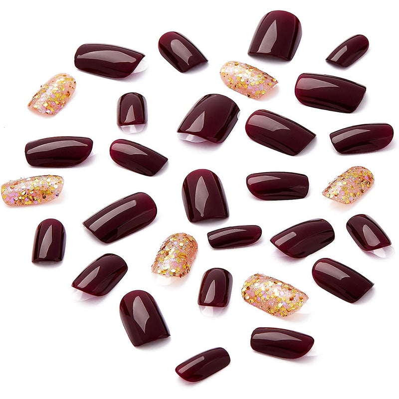 Kiss Broadway Impress Press-On Nails, Forbidden, BIPAM016C, Pack of 30's
