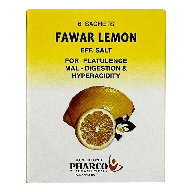 Fawar Lemon Effervescent Salt Sachet 6's