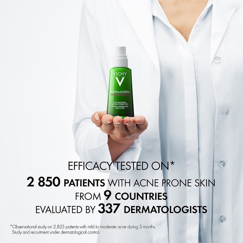 Vichy Normaderm Phytosolution Double Correction Daily Care Moisturiser For Oily & Acne Prone Skin With Salicylic Acid 50ml