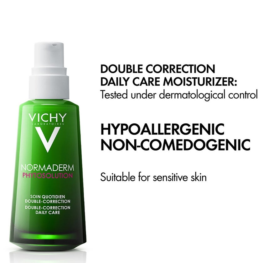 Vichy Normaderm Phytosolution Double Correction Daily Care Moisturiser For Oily & Acne Prone Skin With Salicylic Acid 50ml