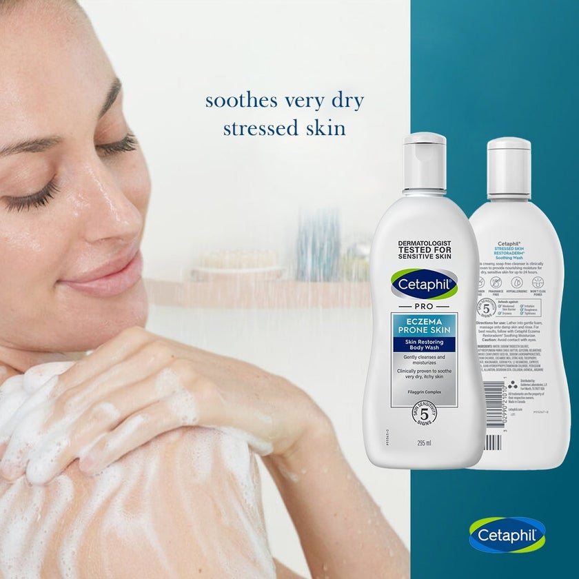 Cetaphil PRO Eczema Prone Skin Restoring Body Wash 295ml