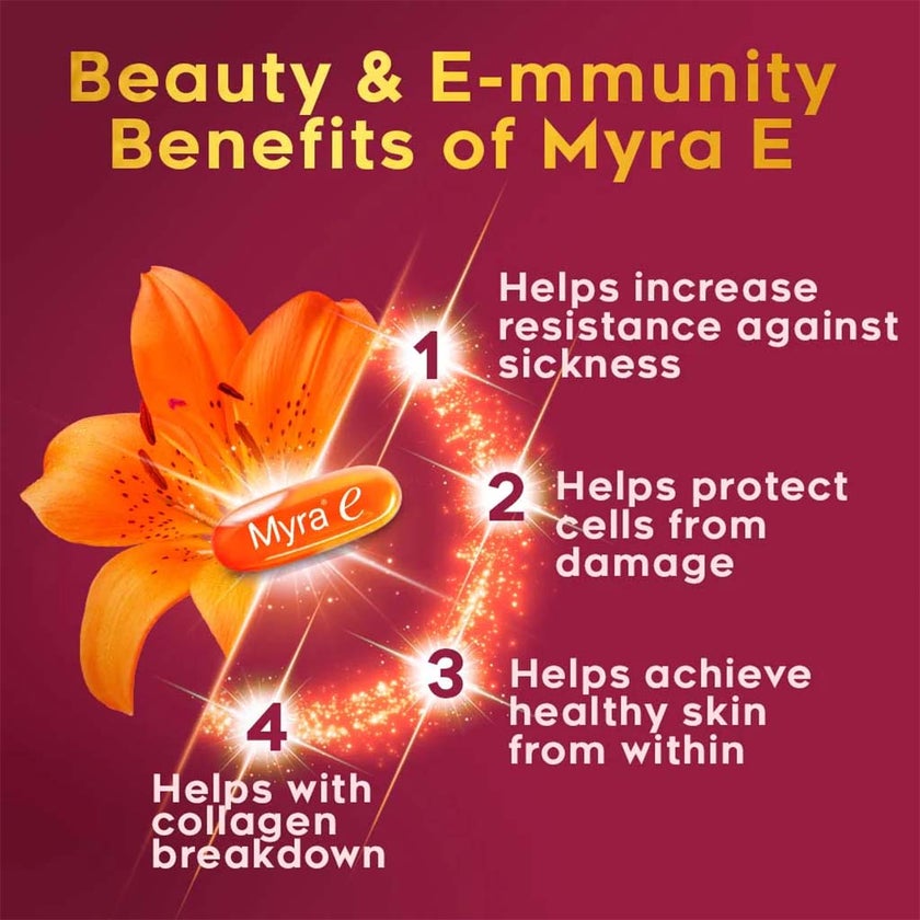 Myra E 400 IU Capsules, Pack of 30's