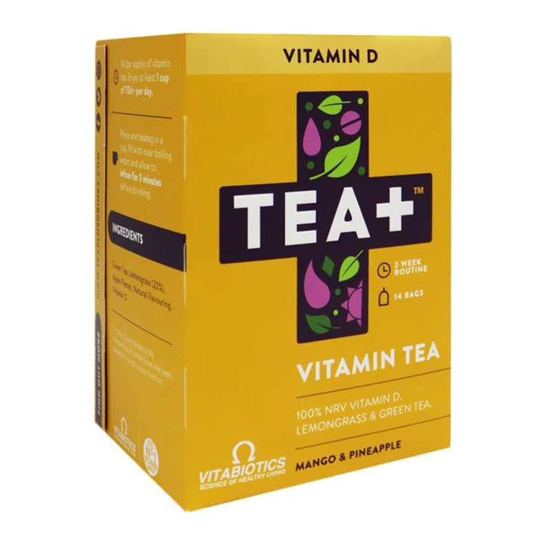 Vitabiotics Tea+ Vitamin D Vitamin Tea, Pack of 14's