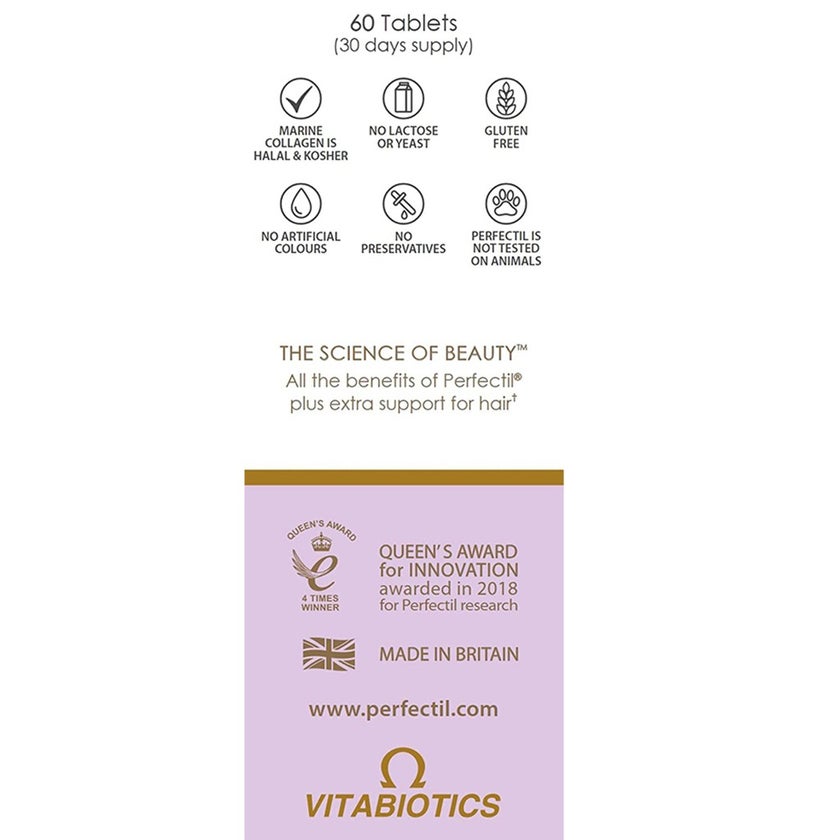 Vitabiotics Perfectil Extra Support Tablets, Pack of 60’s