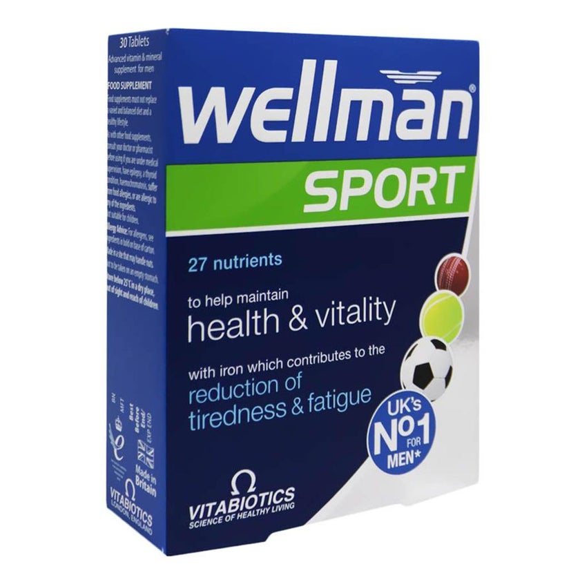 Vitabiotics Wellman Sport Tablets For Men, Pack of 30's