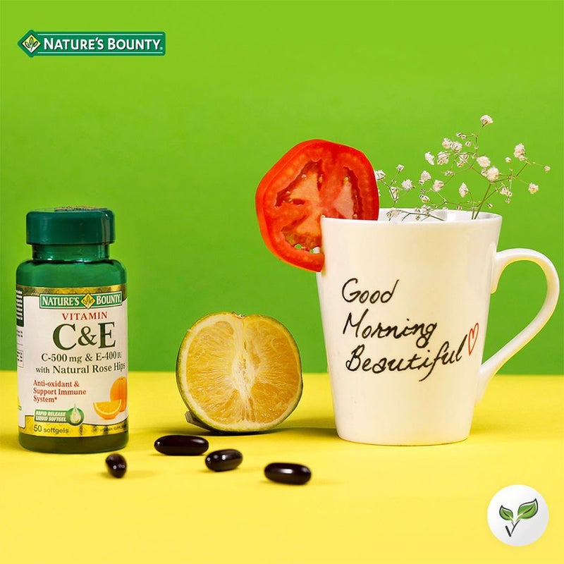 Nature's Bounty Vitamin C and E Softgel 50's