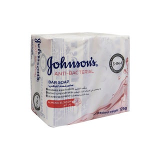 Johnson's 3 in 1 Antibacterial Almond Blossom Bar Soap 125 g 3+1 Value Pack