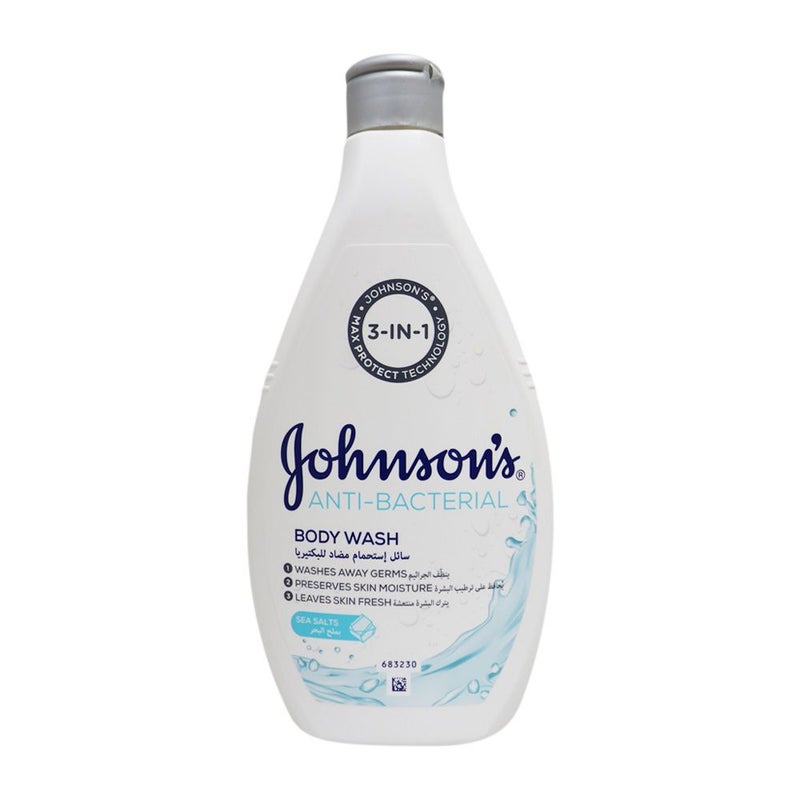 Johnson's 3 in 1 Antibacterial Sea Salt Body Wash 400 mL