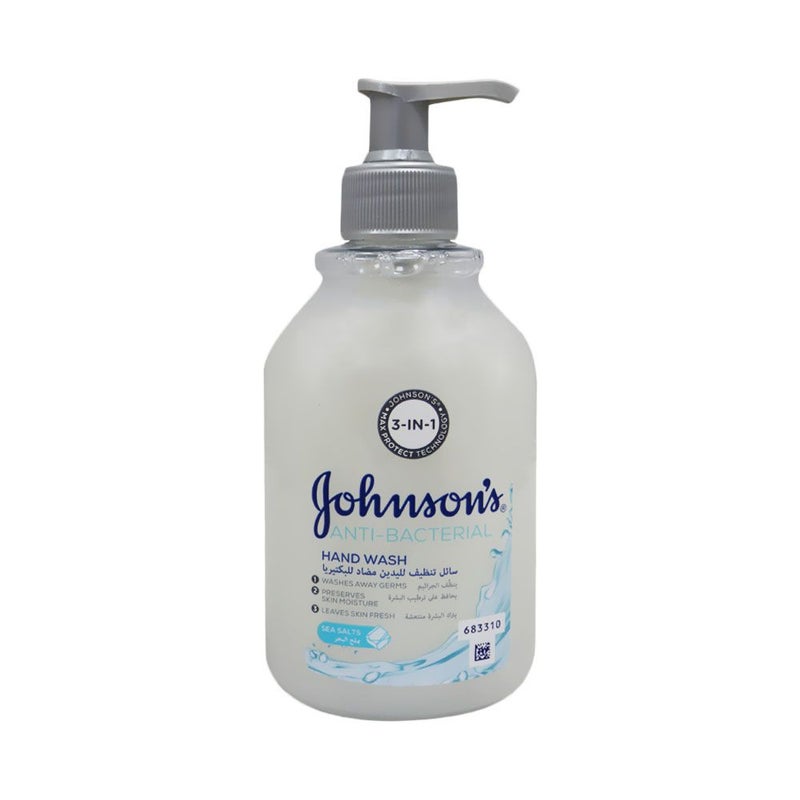 Johnson's 3 in 1 Antibacterial Sea Salt Hand Wash 300 mL