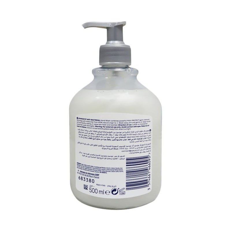 Johnson's 3 in 1 Antibacterial Sea Salt Hand Wash 500 mL
