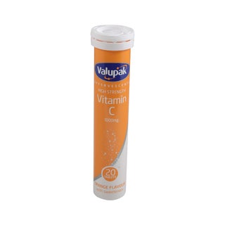Valupak Vitamin C 1000 mg Effervescent Tablets 20's