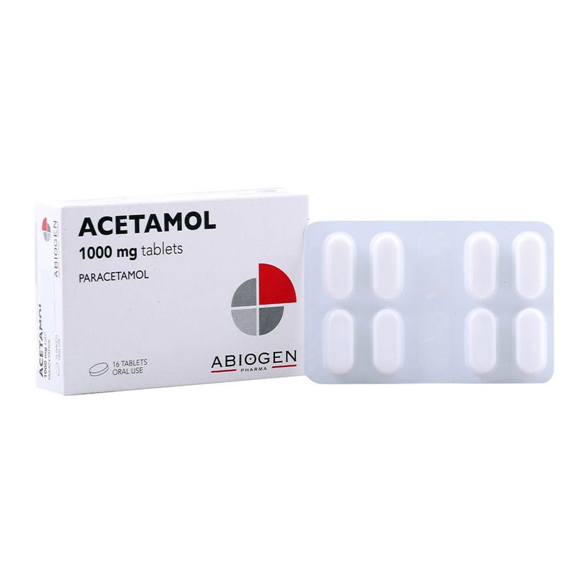 Acetamol 1000mg Tablets, Pack of 16's