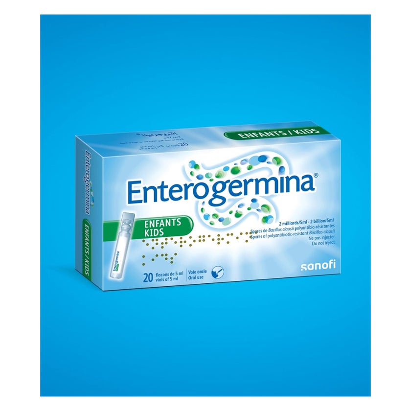 Enterogermina 2 Billion/5ml Suspension Oral Vials, Pack of 20's