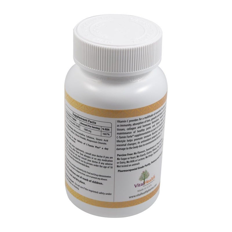 Vital Health C-Tamin Plus Vitamin C 1000mg Tablets 100's