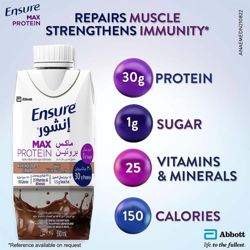 Ensure Max Protein Nutrition Shake Milk Chocolate 330ml