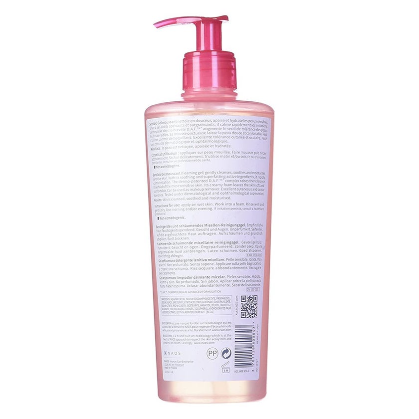 Bioderma Sensibio Soothing Micellar Cleansing Foaming Gel For Sensitive Skin 500ml