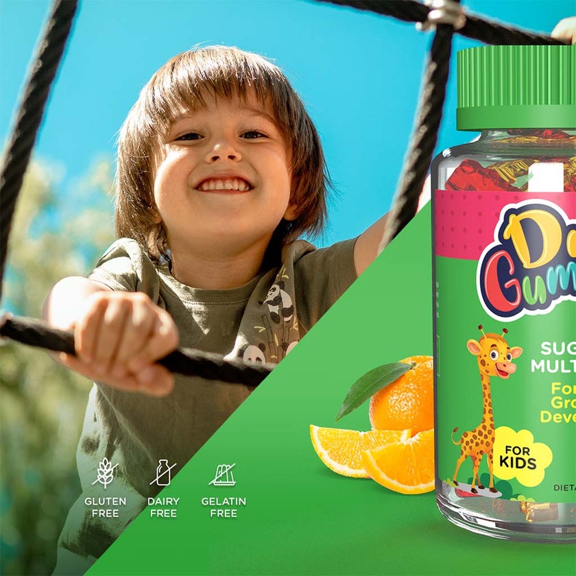 Dr. Gummies Kids Sugar Free Multivitamin Gummies For Healthy Growth and Development, Orange flavour, Pack of 60's