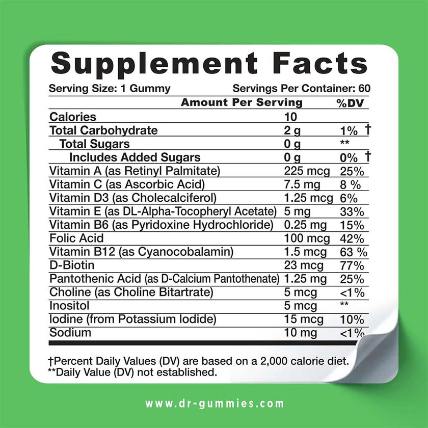 Dr. Gummies Kids Sugar Free Multivitamin Gummies For Healthy Growth and Development, Orange flavour, Pack of 60's