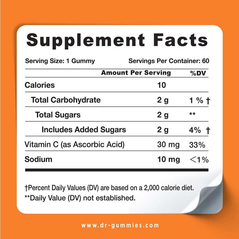 Dr. Gummies Vitamin C Immunity Booster Gummies For Kids, Pack of 60's