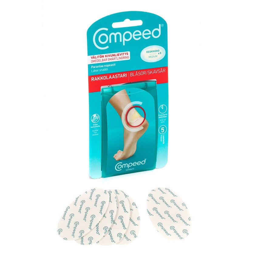 Compeed Hydrocolloid Blister Plasters Medium, Pack of 5's